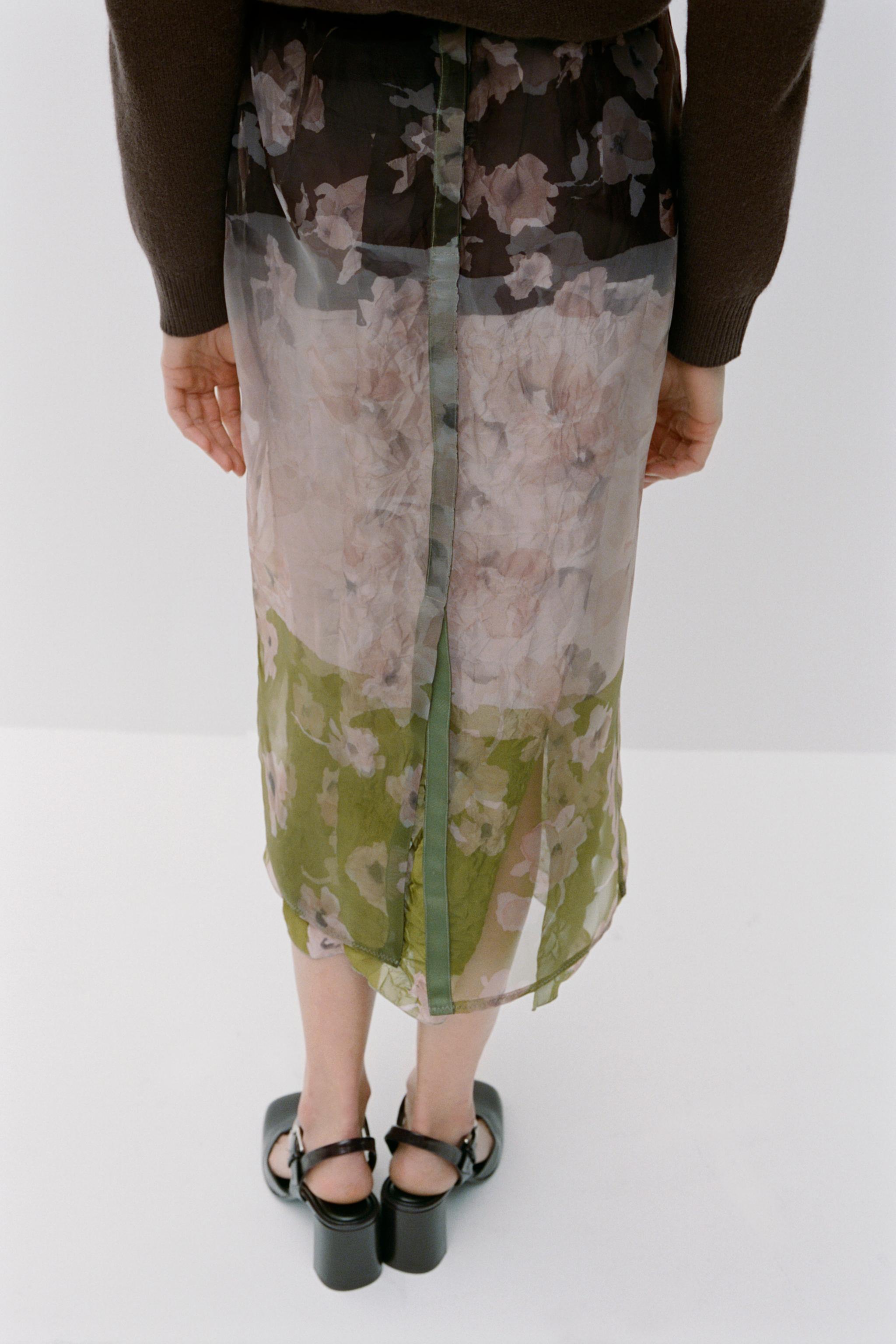 PRINTED ORGANZA SKIRT ZW COLLECTION Product Image