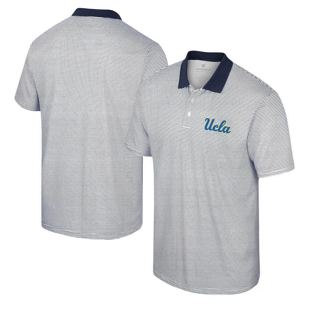 Men's Colosseum White UCLA Bruins Print Stripe Polo,  Product Image