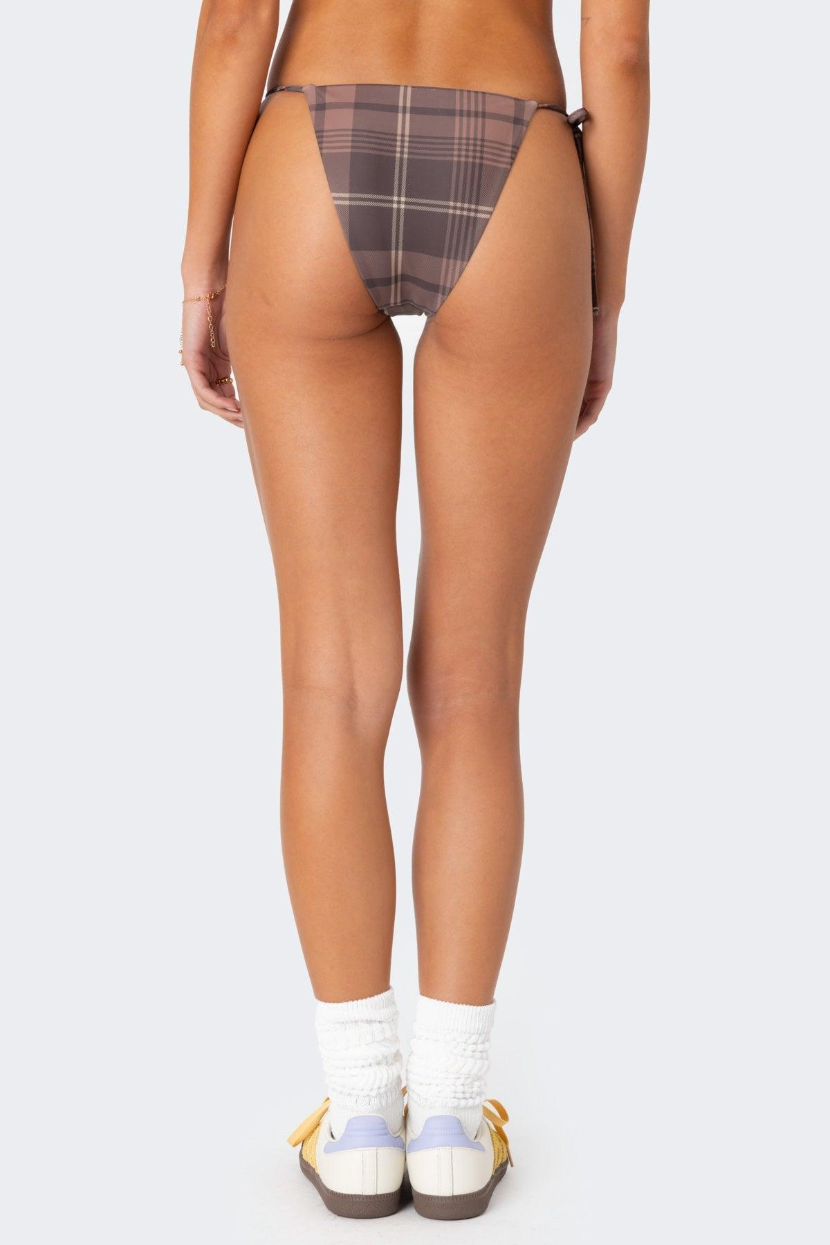 Wilhelmina Plaid String Bikini Bottom Product Image