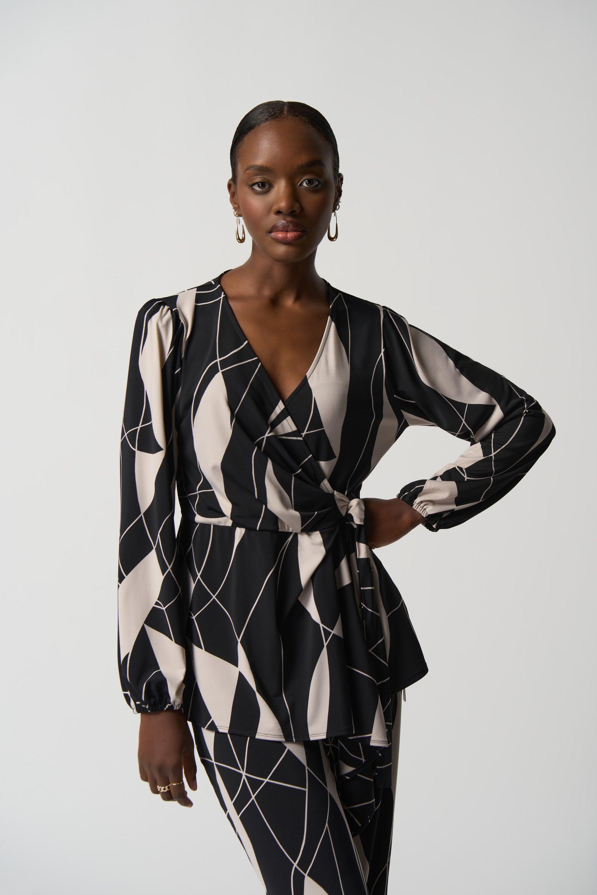 Abstract Print Wrap Tunic Product Image