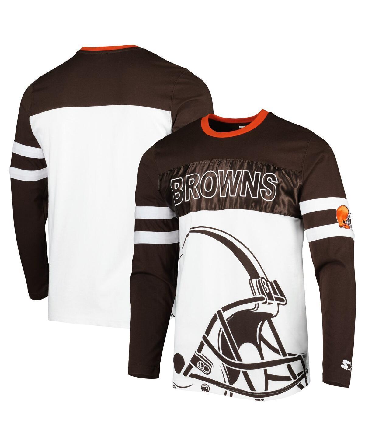 Mens Starter /White Cleveland s Halftime Long Sleeve T-Shirt Product Image