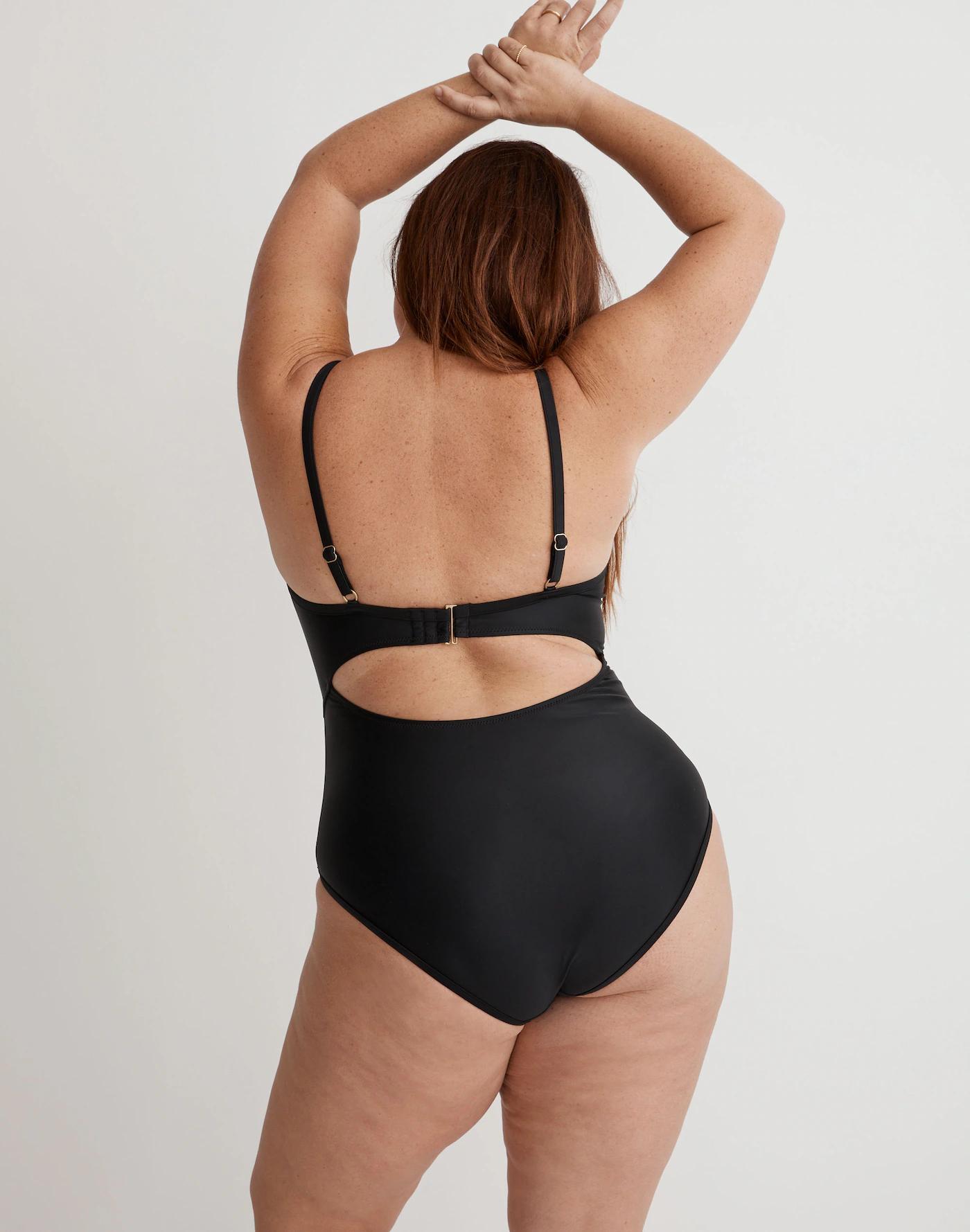 Plus Cinched Cutout One-Piece Swimsuit Product Image