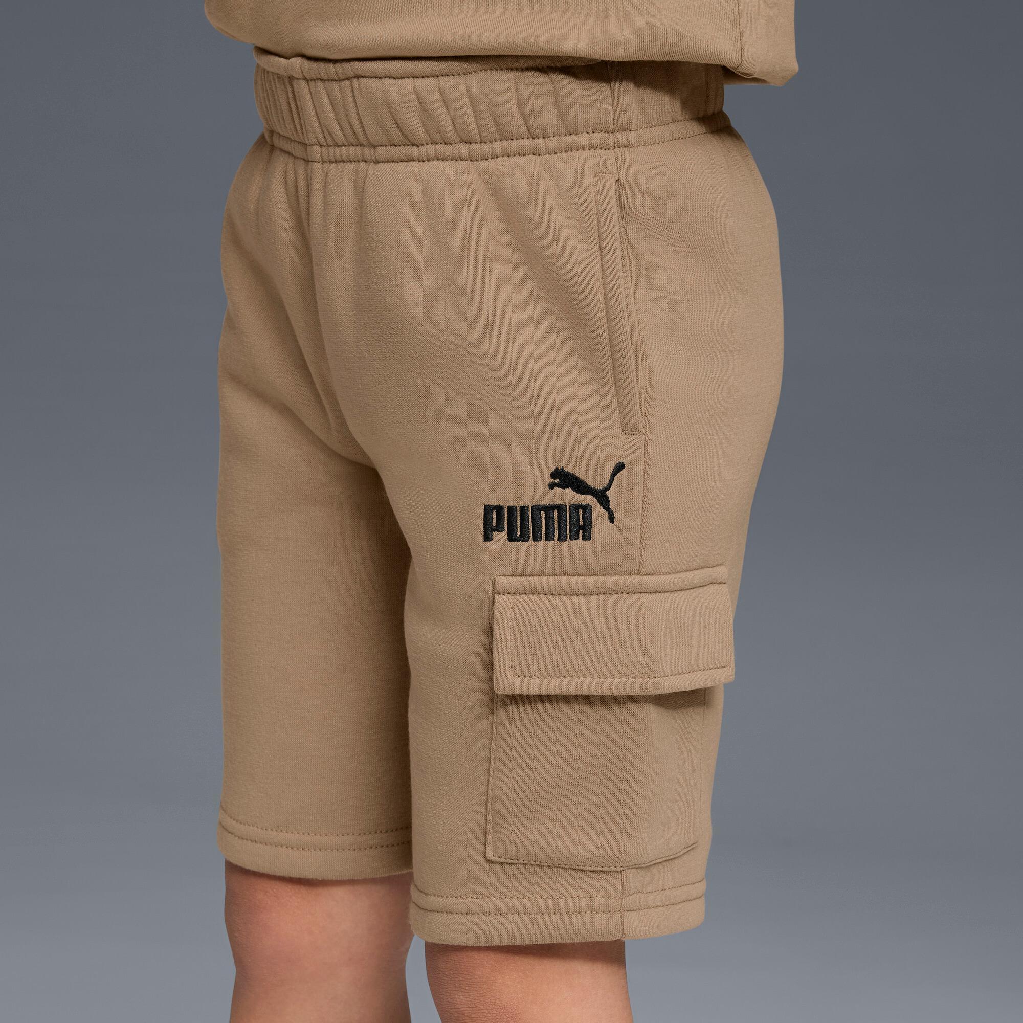 PUMA Basic Essentials Little Kids' Fleece Cargo Shorts Product Image