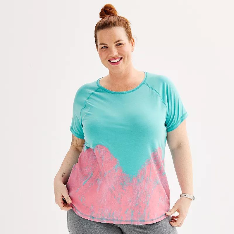 Plus Size Tek Gear Core Raglan Tee, Womens Product Image