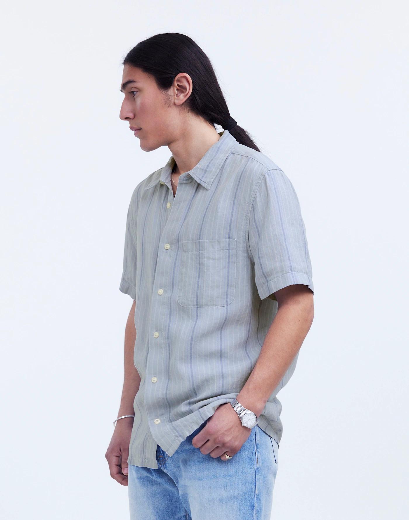 Easy Short-Sleeve Shirt in Linen Product Image