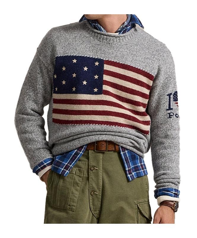 POLO RALPH LAUREN Long-sleeved Sweater In Gray Product Image