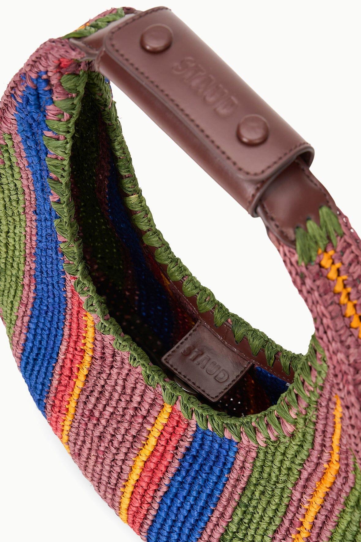 MOON RAFFIA BAG | JUNGLE STRIPE RAFFIA Product Image