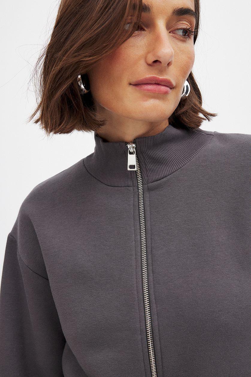 Fitted Zip Sweater Product Image