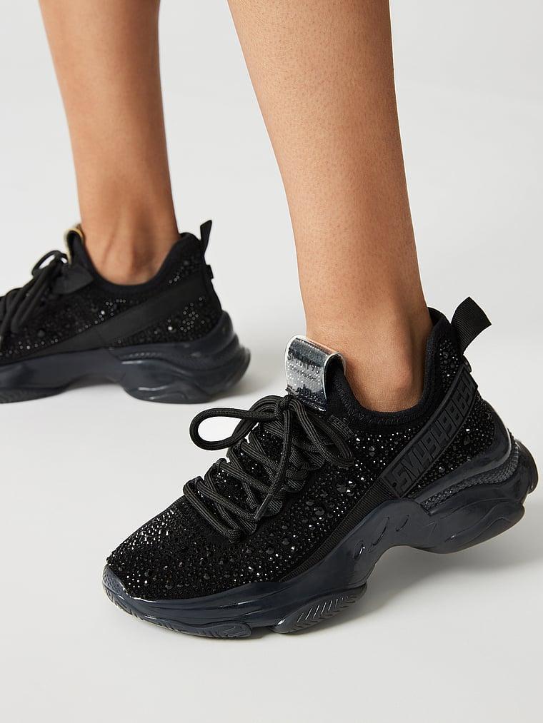 Maxima Black Rhinestones Sneakers Product Image