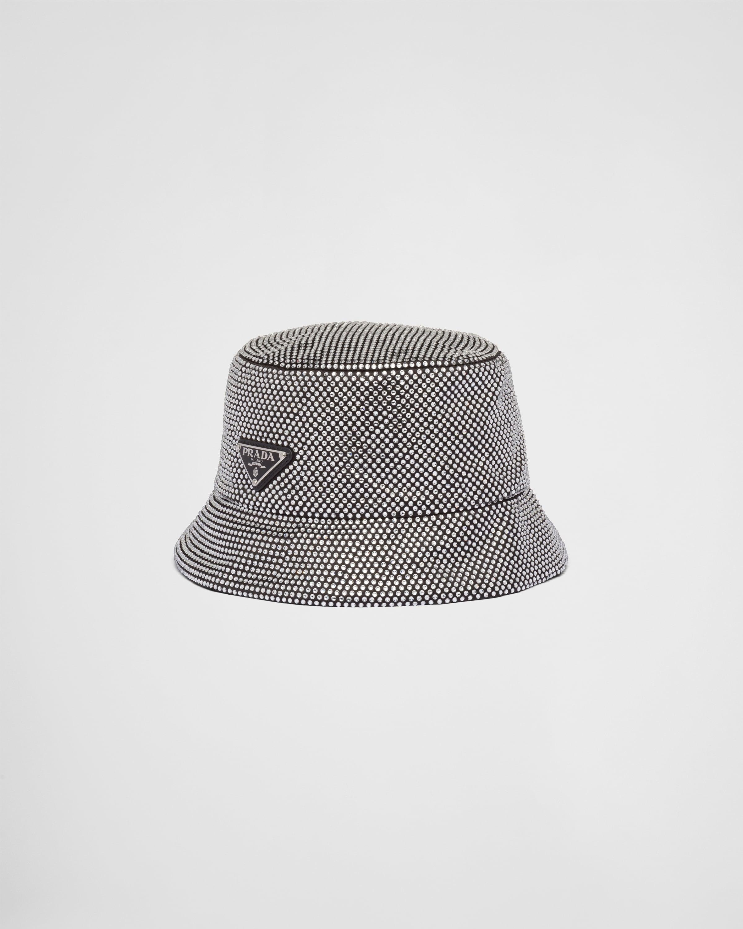 Satin bucket hat with crystals Product Image