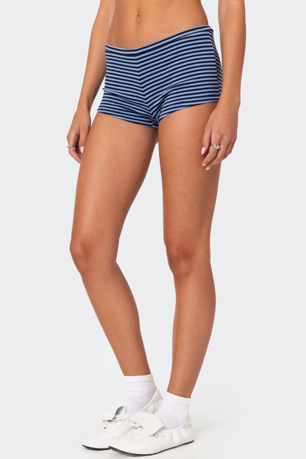 Levia Striped Micro Shorts Product Image