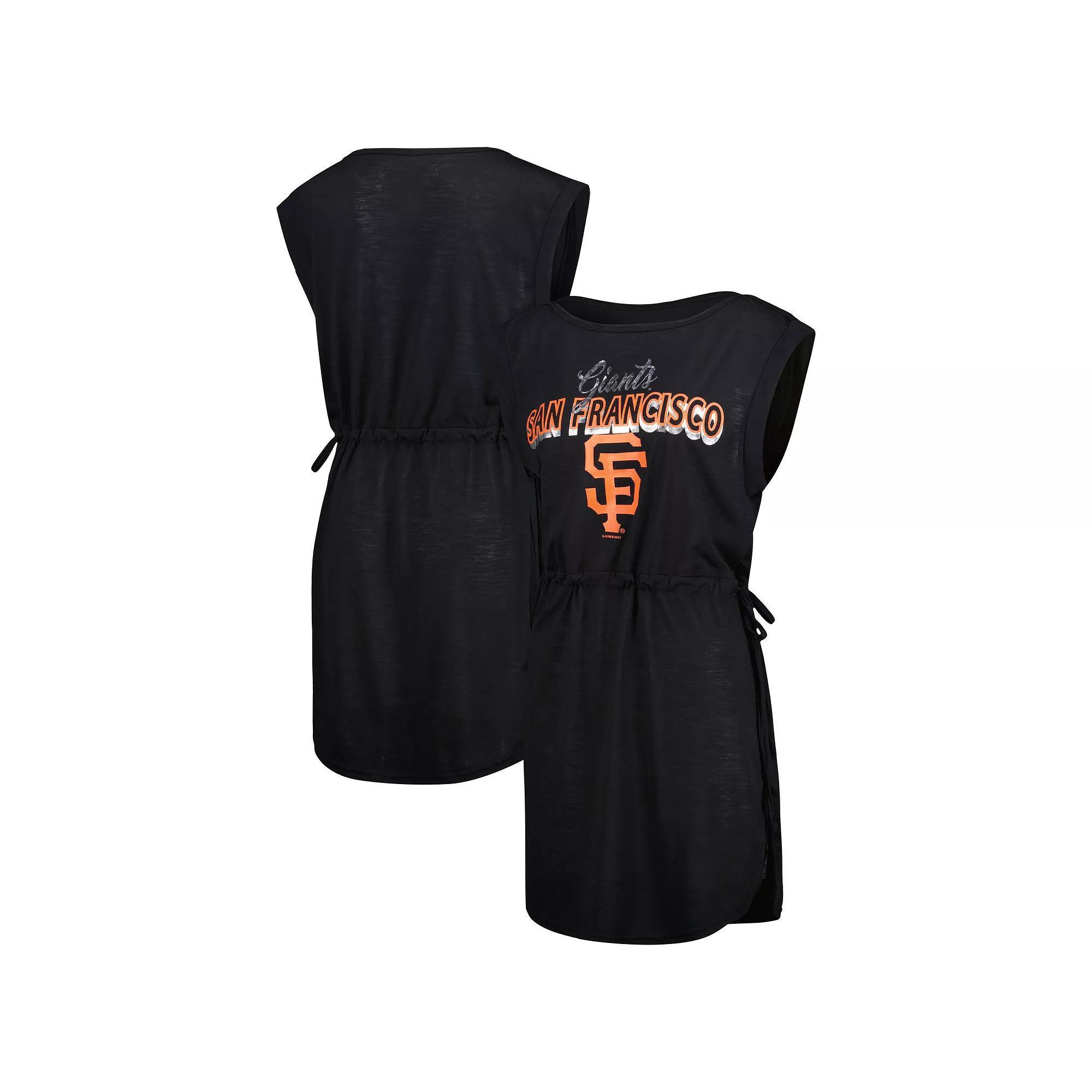 Women's G-III 4Her by Carl Banks Black San Francisco Giants G.O.A.T Swimsuit Cover-Up Dress,  Product Image