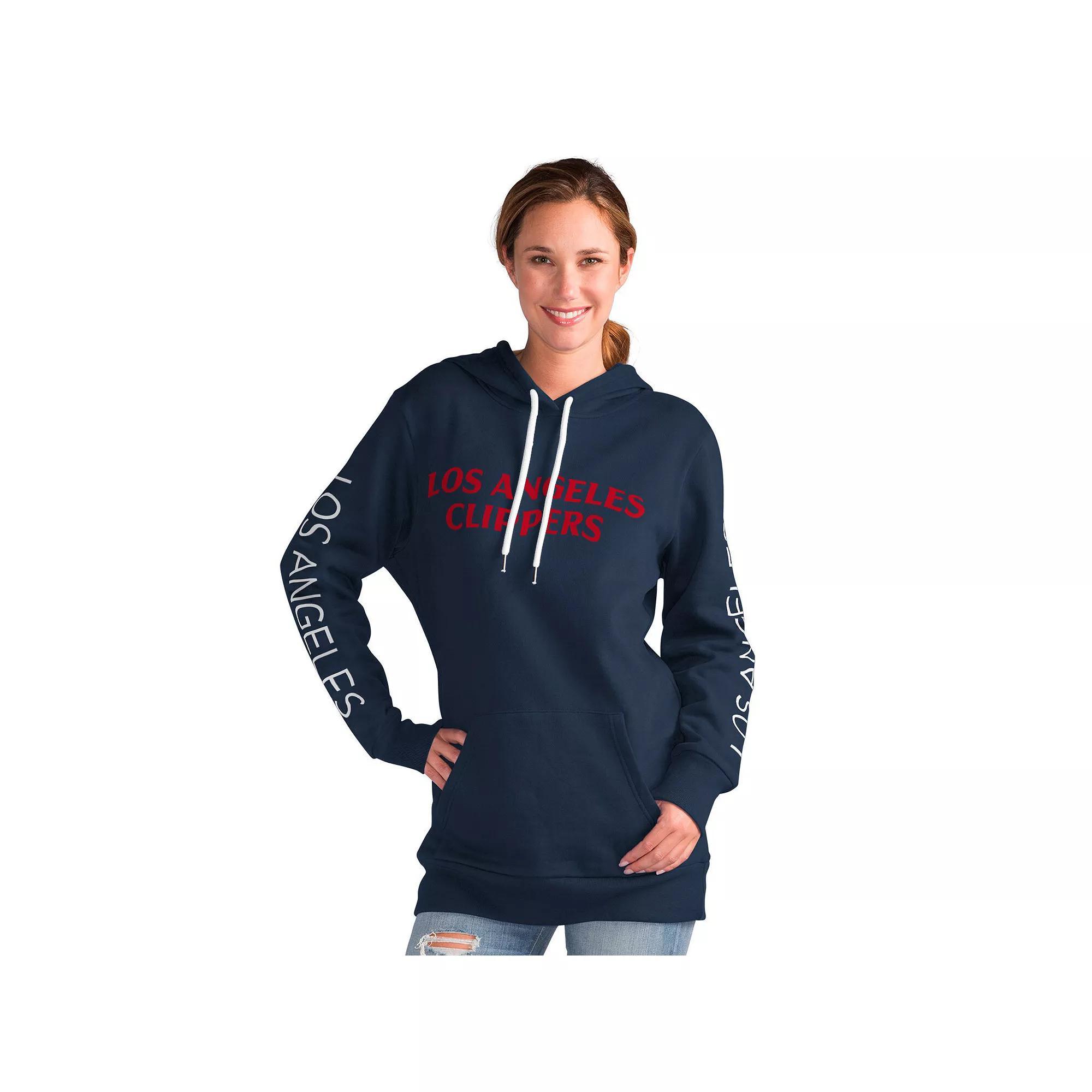 Women's G-III 4Her by Carl Banks Navy LA Clippers Base Coach Pullover Hoodie,  Product Image