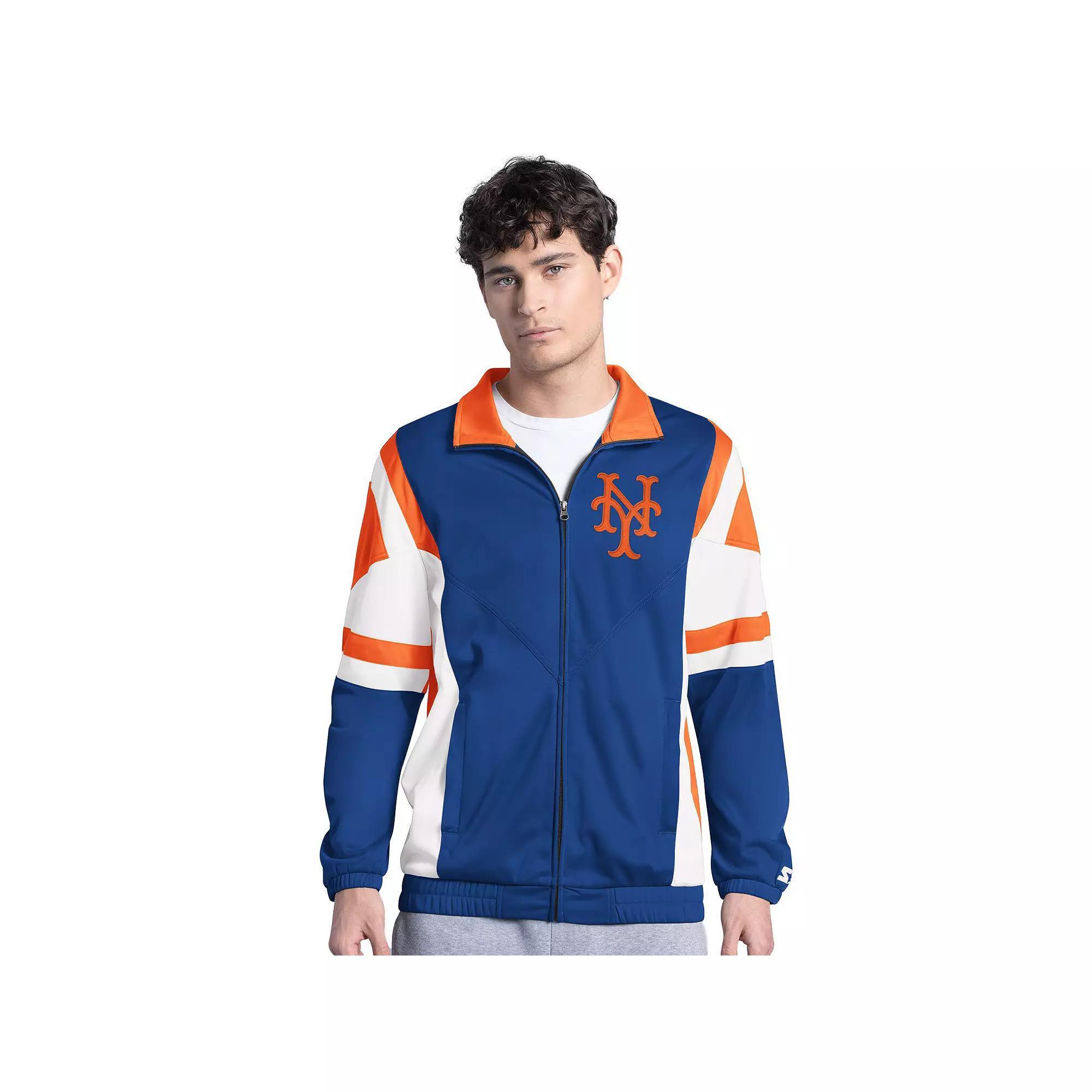 Men's Starter Blue Denver Broncos Contender Vintage Logo Full-Zip Track Jacket,  Product Image
