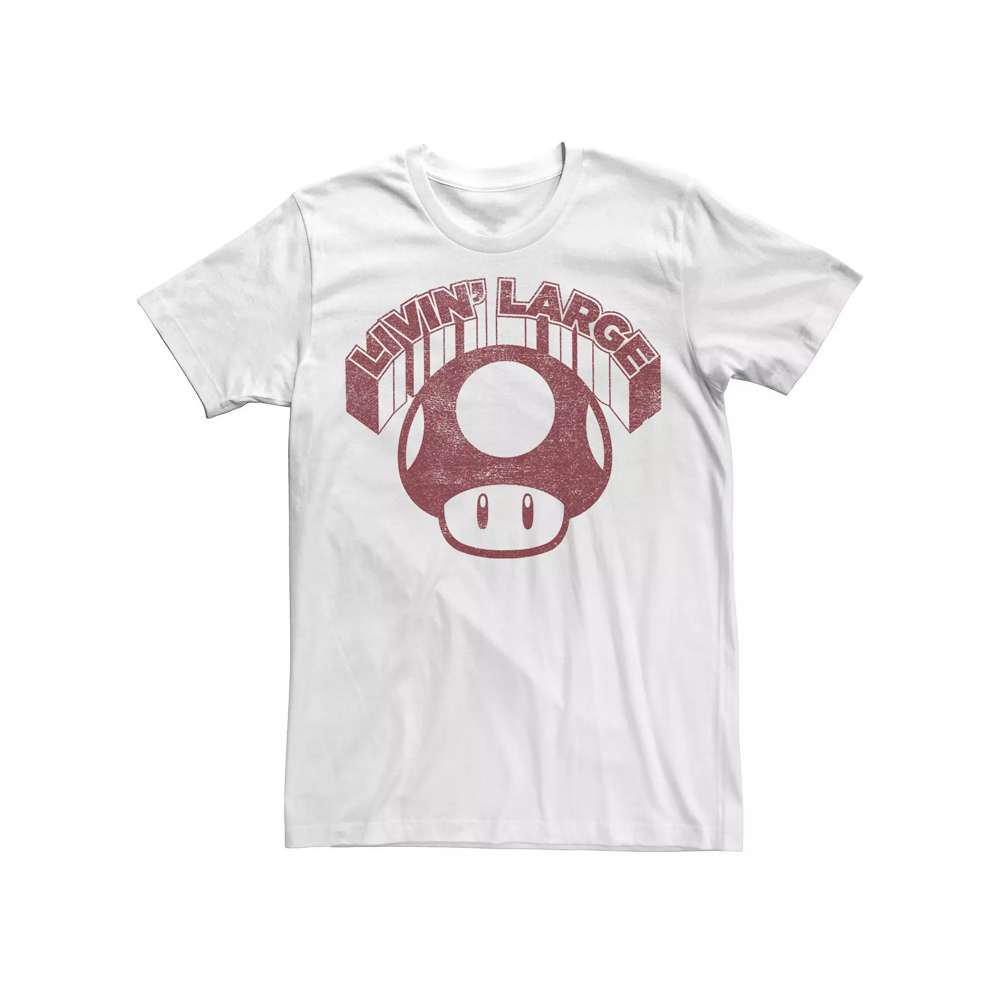 Men's Super Mario Mushroom Livin' Large Tee,  Product Image