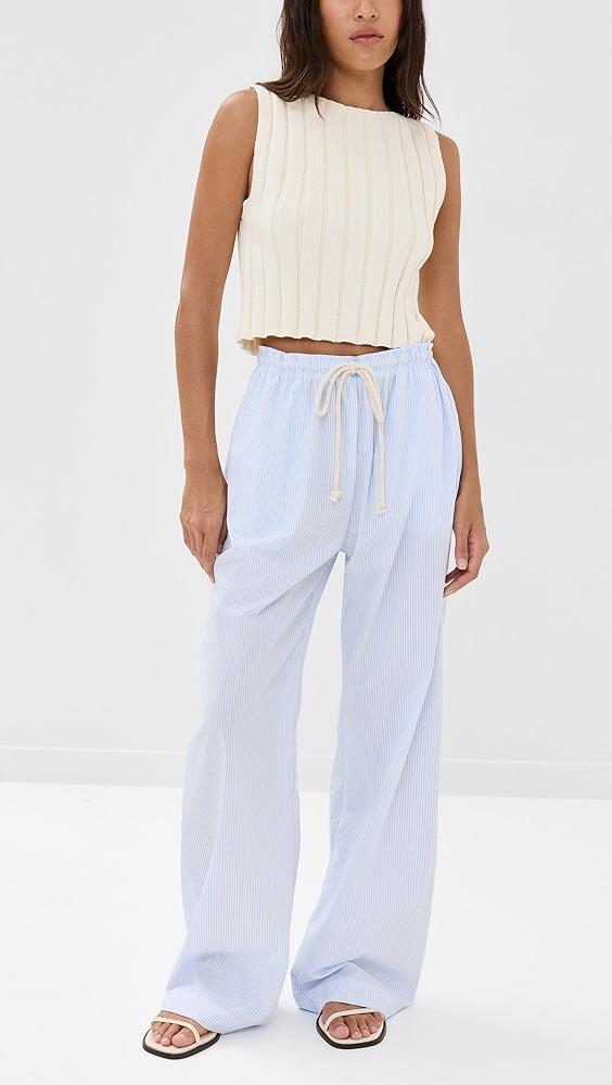 perfectwhitetee Andi Cotton Poplin Pants | Shopbop Product Image