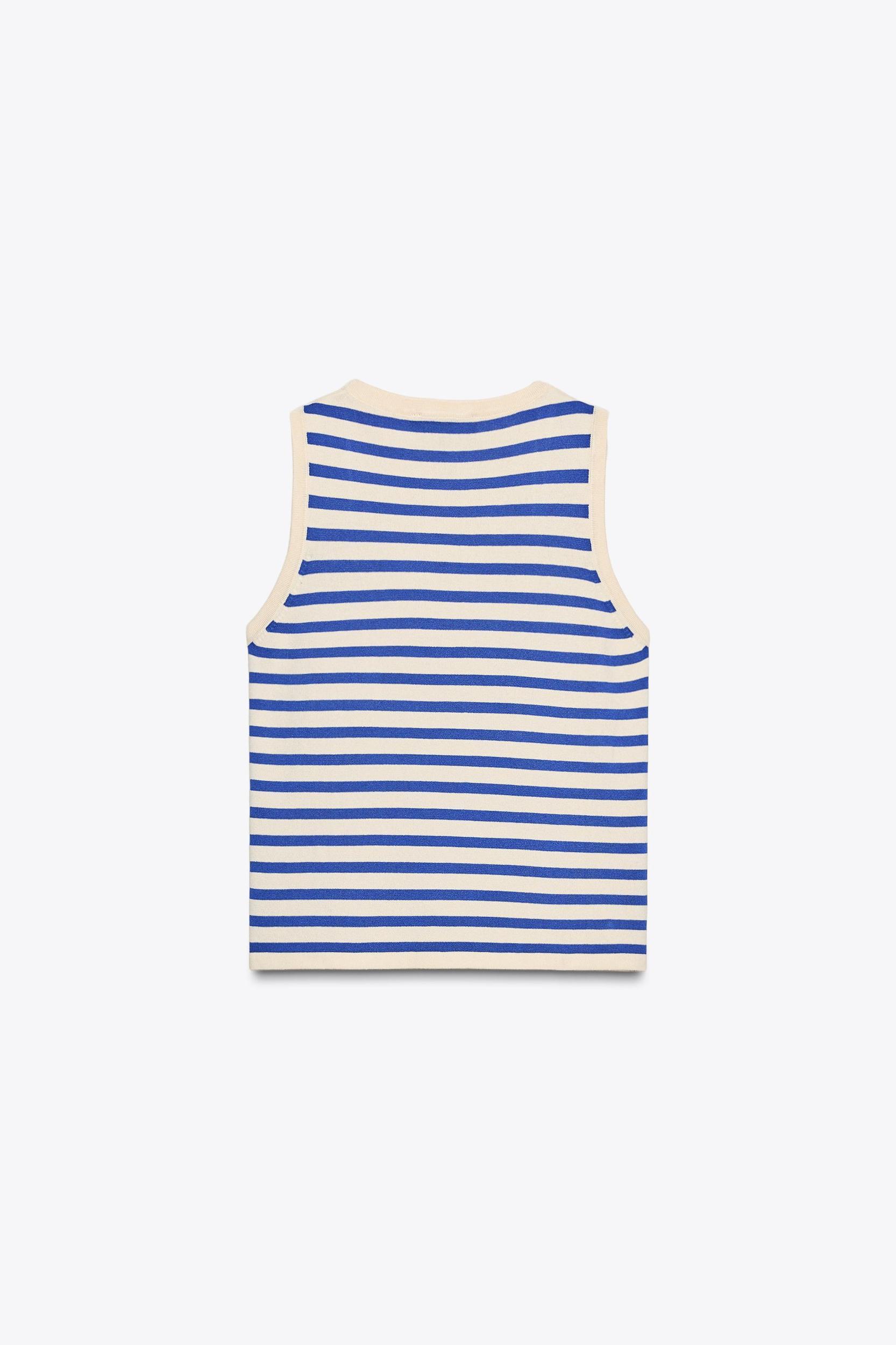 STRIPED KNIT TOP Product Image