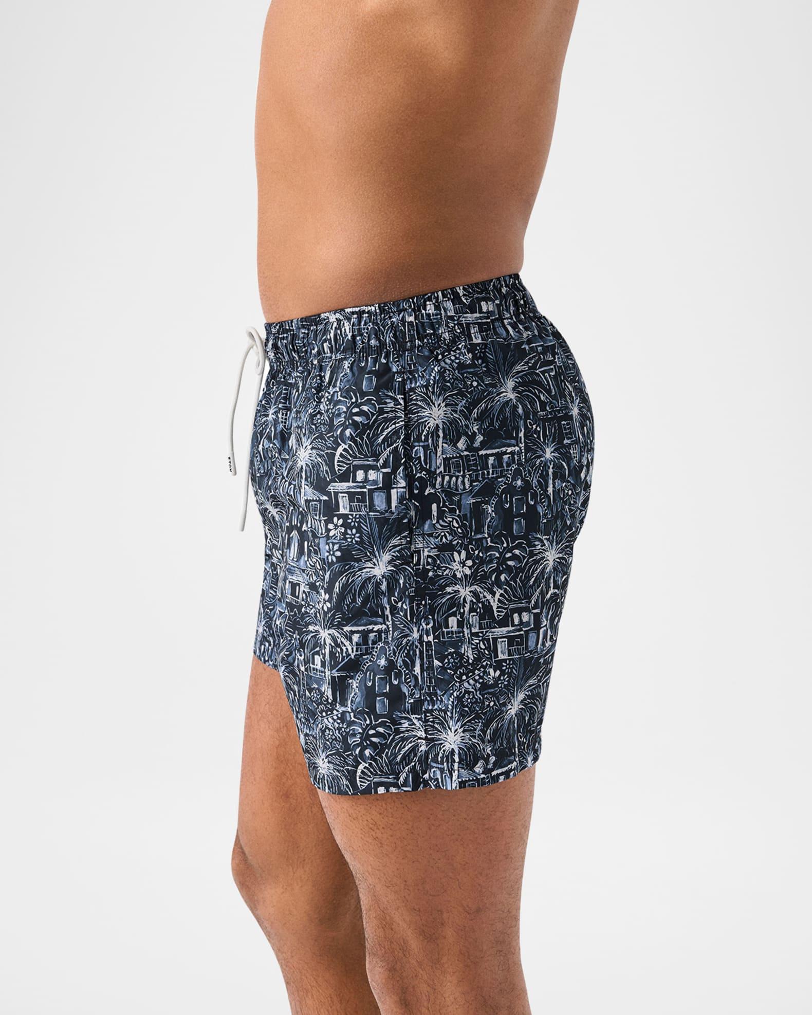 Men's Palm Tree Slim Swim Trunks Product Image