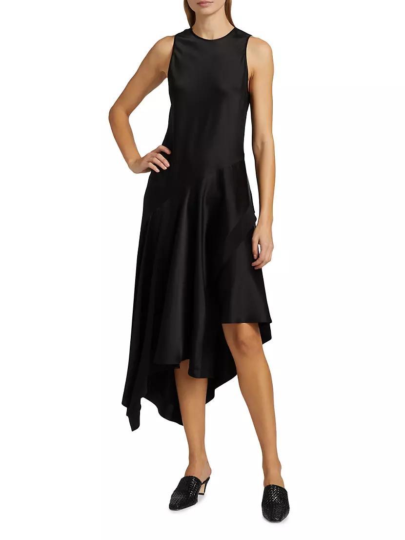 Thea Satin Midi-Dress Product Image