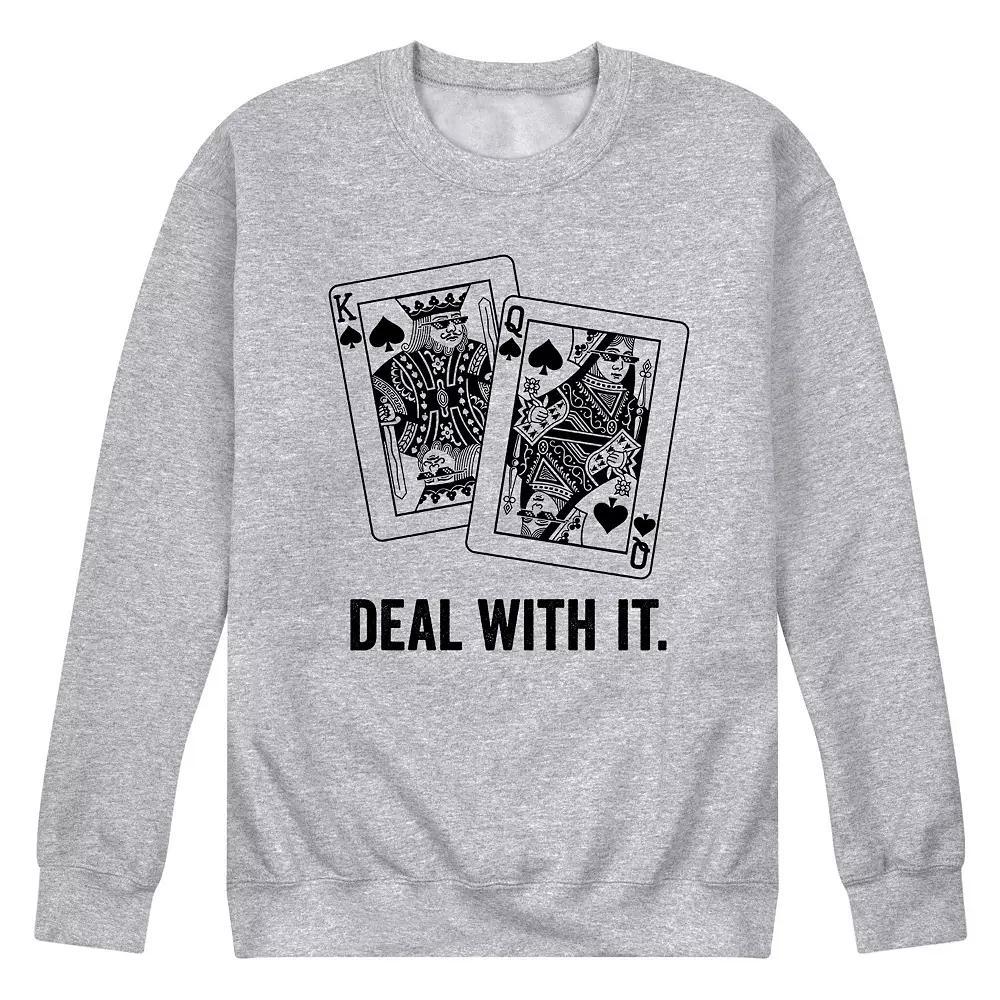 Men's Deal With It Sweatshirt, Size: XXL, Gray Product Image