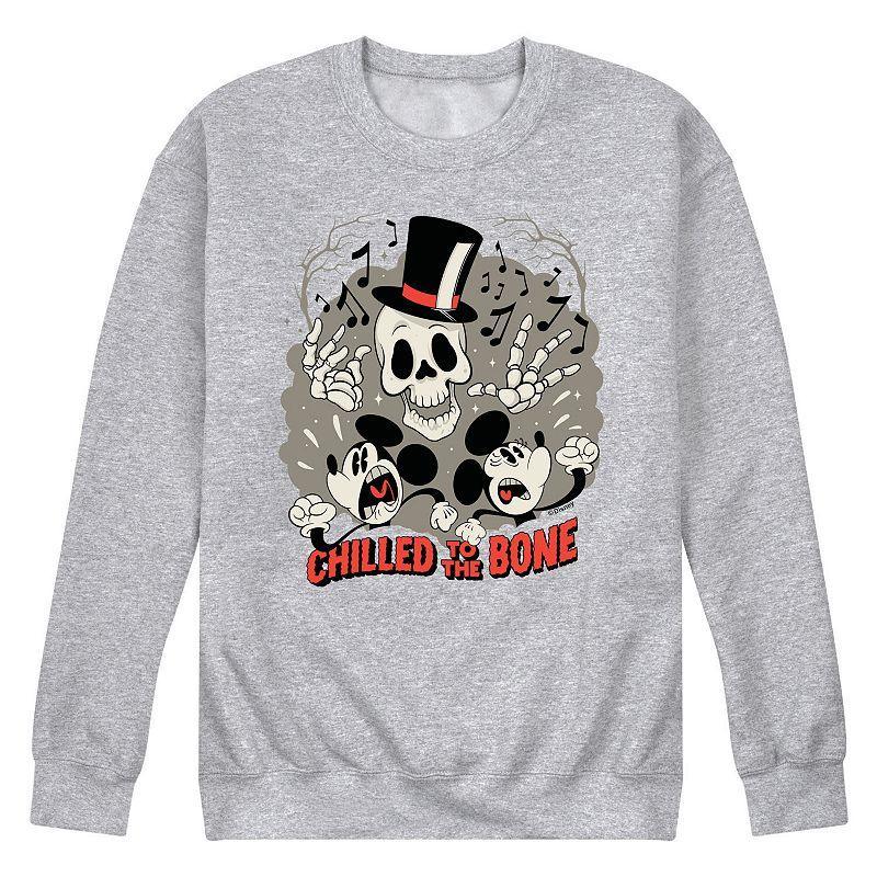 Disney's Mickey & Minnie Mouse Men's Chilled To The Bone Fleece Sweatshirt, Size: Large, Gray Product Image