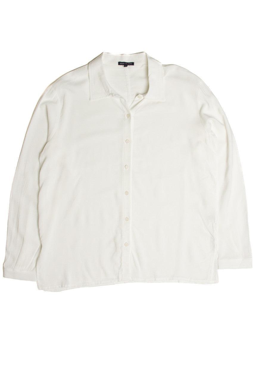 Long Sleeve White Button Up Shirt Product Image