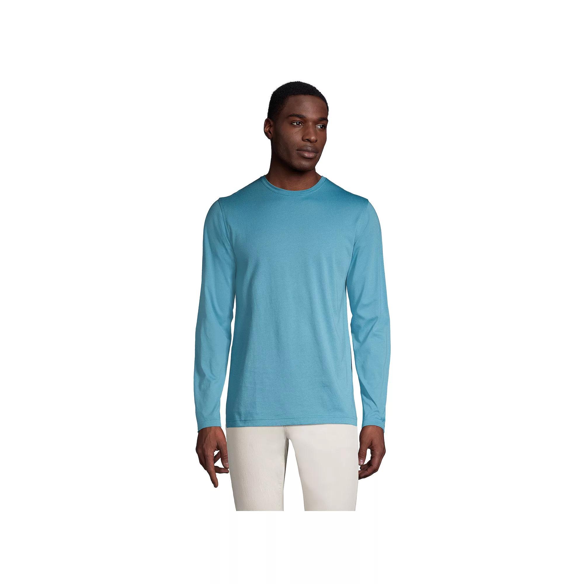 Big & Tall Lands' End Supima Crewneck Tee, Men's,  Product Image