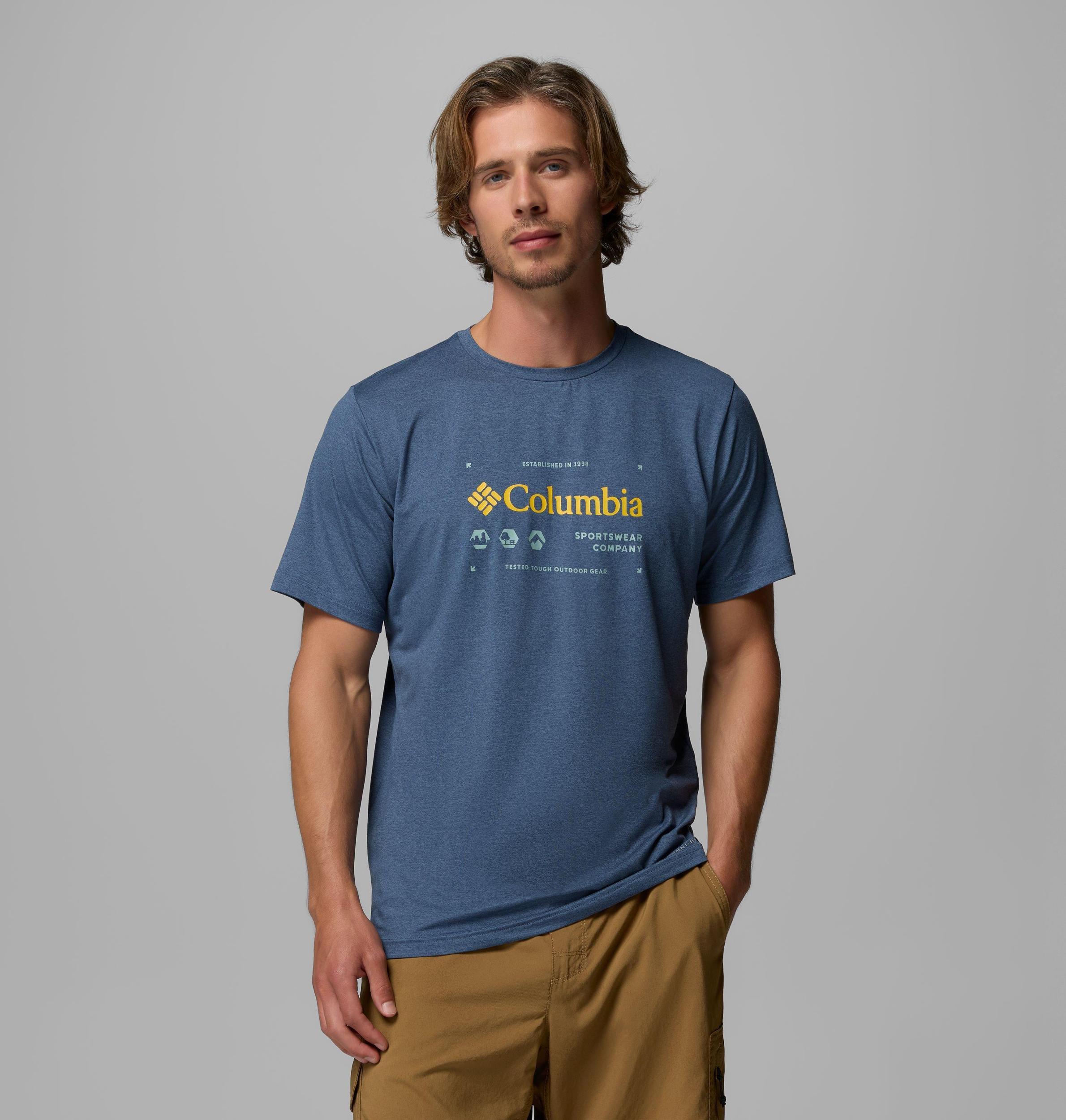 Columbia Mens Kwick Hike Graphic Short Sleeve T-Shirt- Product Image