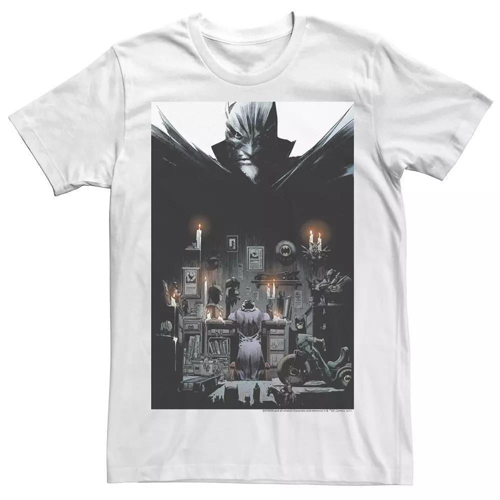 Men's Batman Joker's Hideout Poster Tee, Size: Large, White Product Image