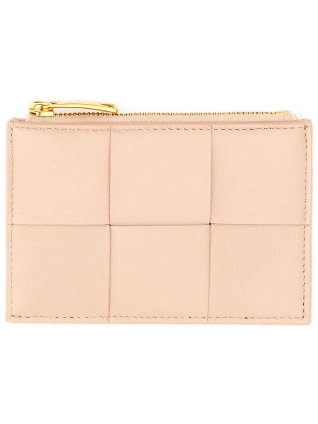 BOTTEGA VENETA Zipper Card Bag In Pink Product Image