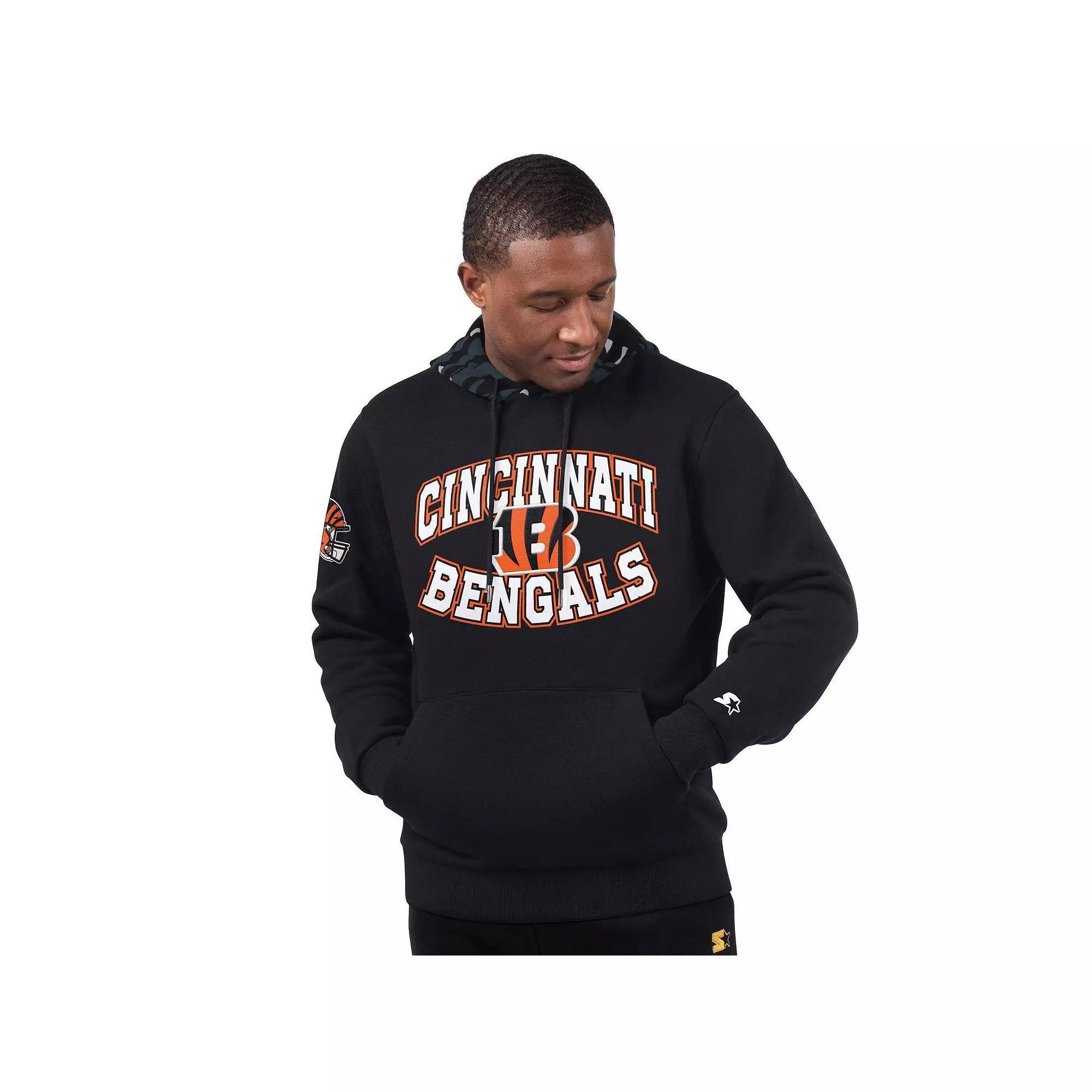 Men's Starter Black Cincinnati Bengals Thursday Night Gridiron Pullover Hoodie,  Product Image