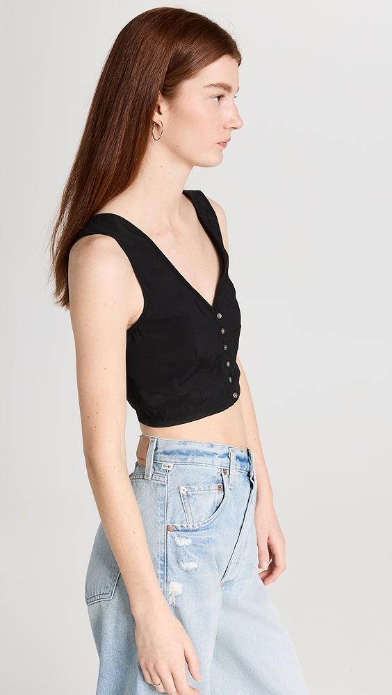 Madewell Softdrape Gwen Supercrop Vest Top | Shopbop Product Image