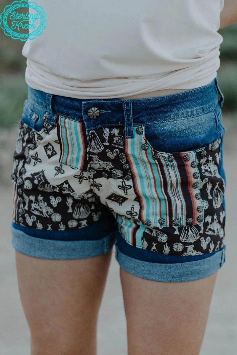 Sterling Kreek Patched Up Western Shorts-Long* Product Image
