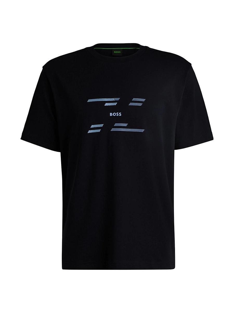 Mens Cotton-Jersey Relaxed-Fit T-Shirt with Seasonal Artwork Product Image