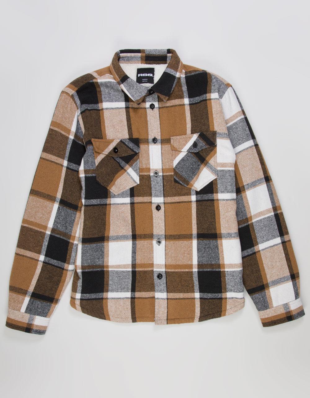 RSQ Mens Plaid Sherpa Jacket Product Image