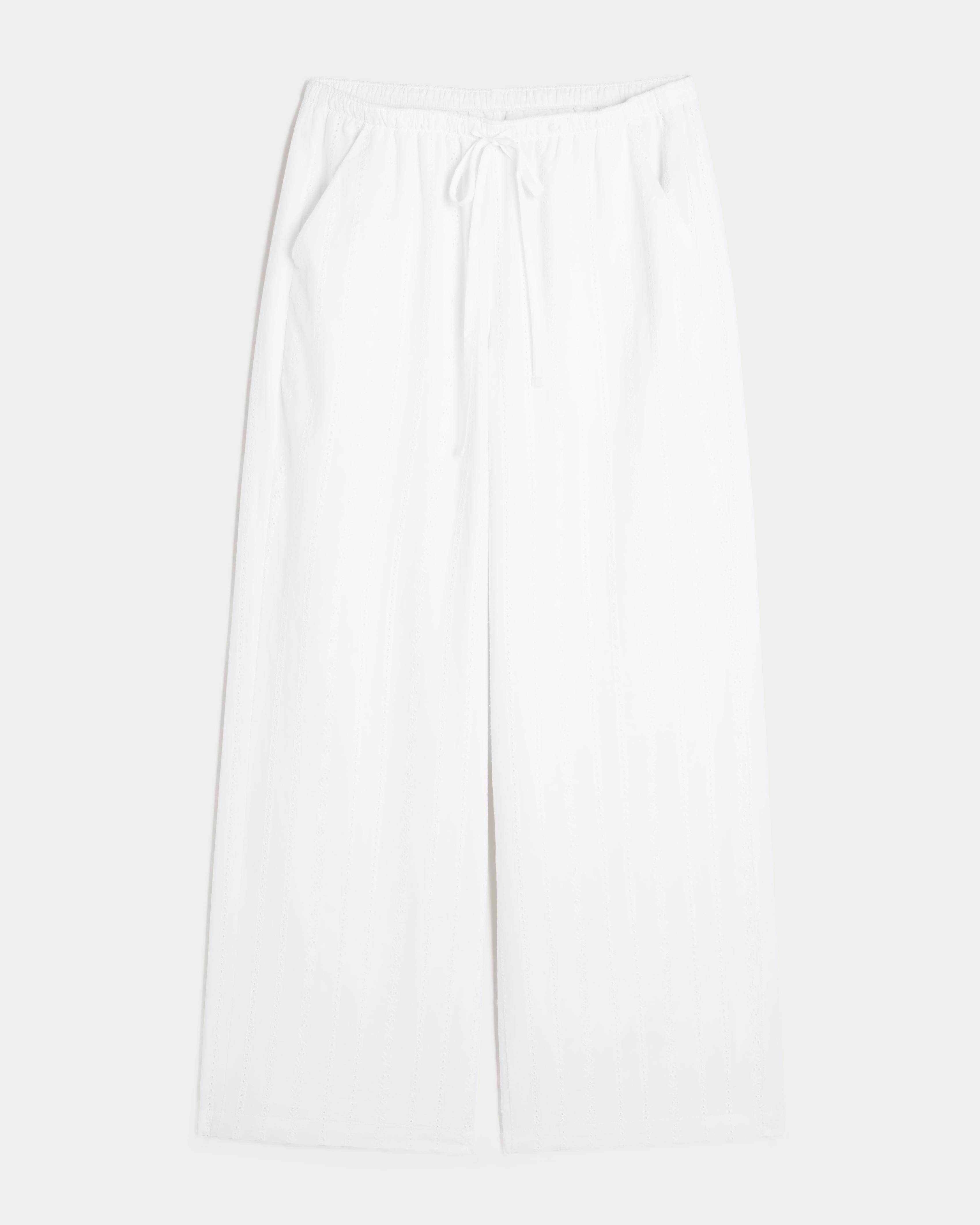 Eyelet Baggy Pants Product Image