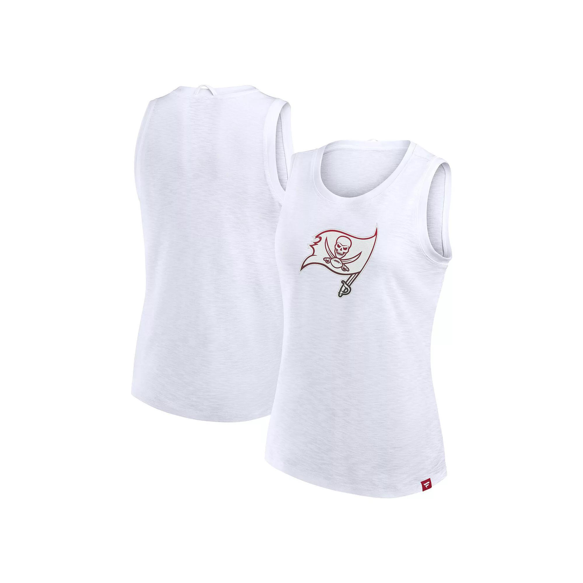 Women's Fanatics White Tampa Bay Buccaneers Slub Tank Top,  Product Image