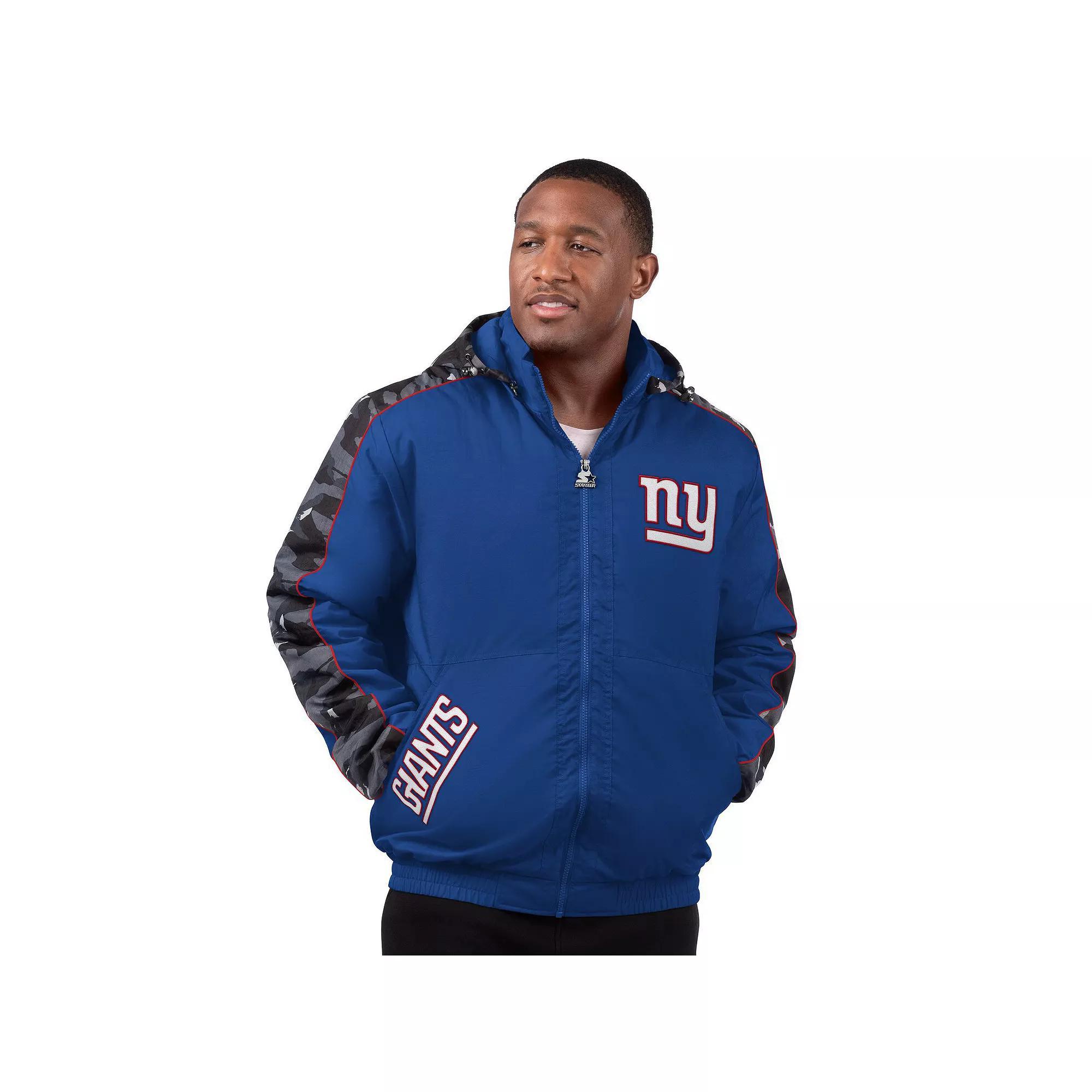 Men's Starter Royal New York Giants Thursday Night Gridiron Full-Zip Jacket,  Product Image