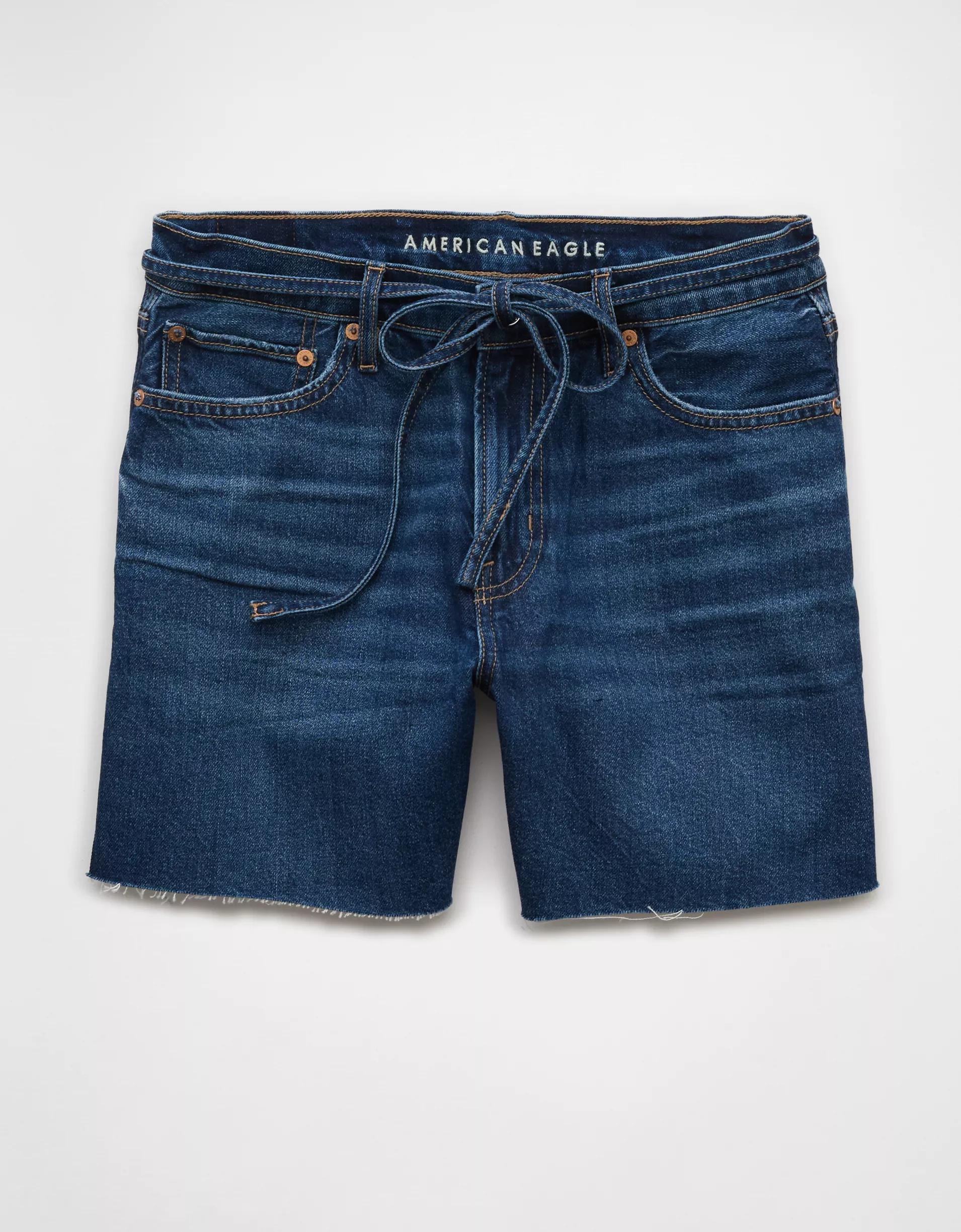 AE 6" Strigid Super High-Waisted Relaxed Denim Short Product Image