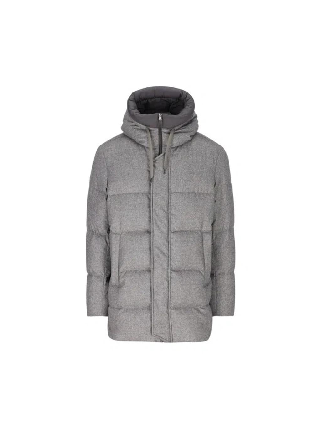 HERNO Padded Bomber Jacket In Grey Product Image