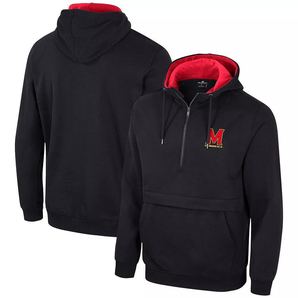 Men's Colosseum Black NC State Wolfpack Half-Zip Hoodie,  Product Image