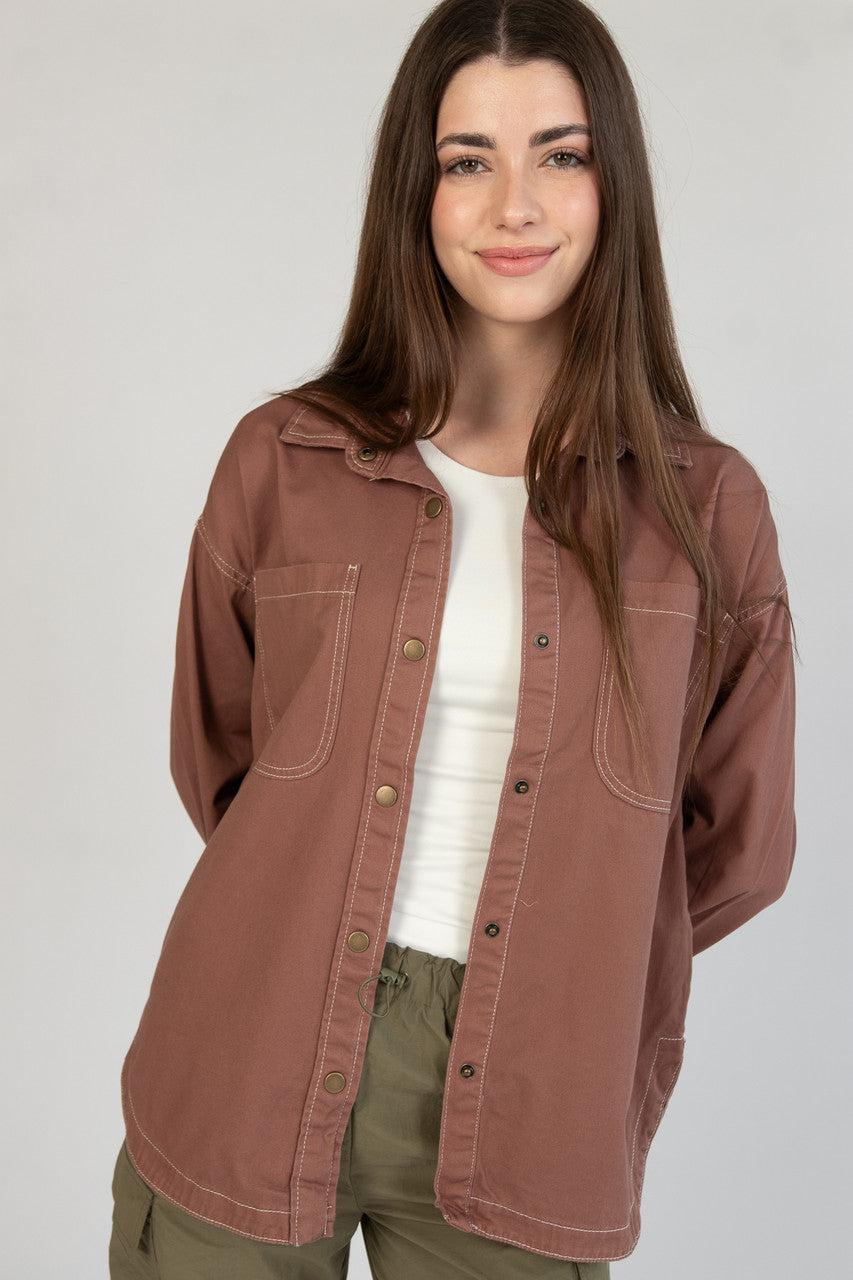 Twill Shacket Product Image