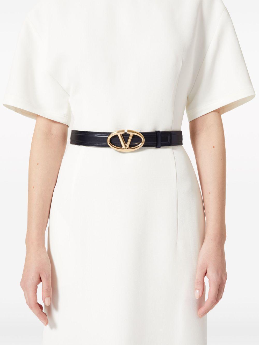 VLogo Signature leather belt Product Image