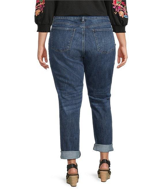KUT from the Kloth Plus Size Catherine Mid-Rise Boyfriend Roll-Up Cuff Jeans Product Image