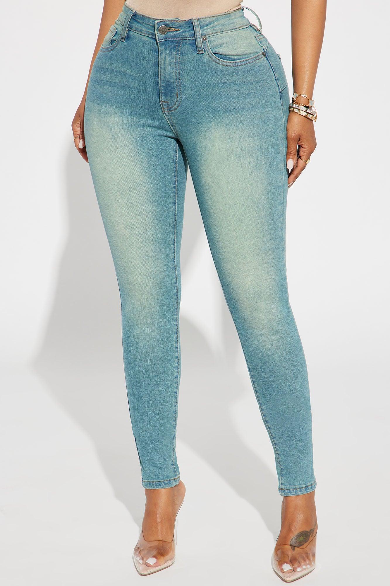 Hampton Tinted High Stretch Skinny Jeans - Medium Blue Wash Product Image