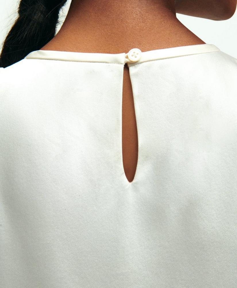 Cutaway Blouse in Stretch Silk Product Image