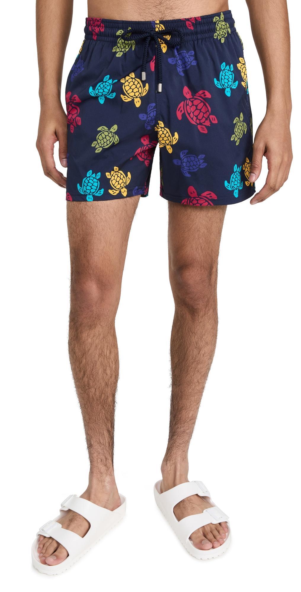 Mens Multicolor Tortoise Swim Trunks Product Image