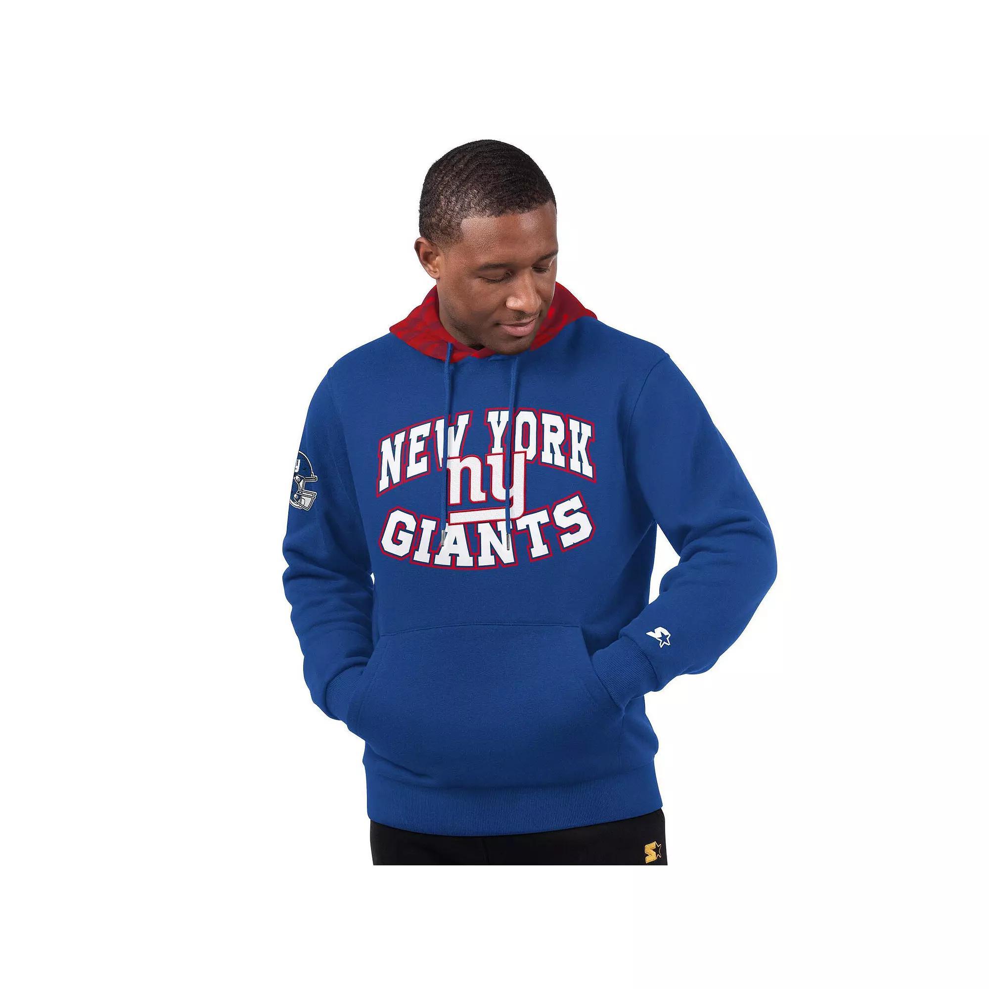 Men's Starter Royal New York Giants Thursday Night Gridiron Pullover Hoodie,  Product Image