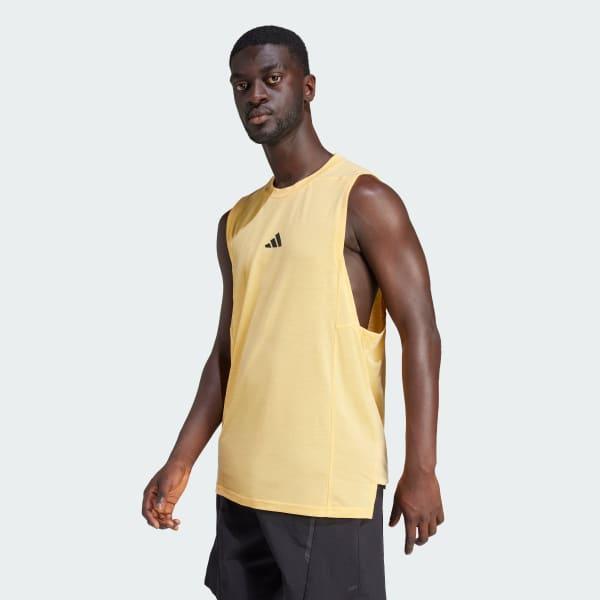 adidas Designed for Training Workout Tank Top Crystal Sand M Mens Product Image