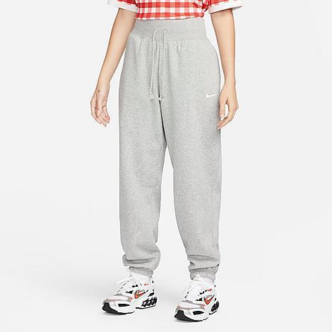 Nike Womens Style Fleece High Rise Pants - White/Black Product Image